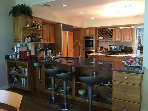 Before a completed cabinetry contractor project in the area